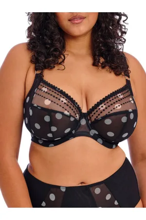 Elomi Womens Matilda Plunge Side Support Bra Dot Polyamide - Size 36E