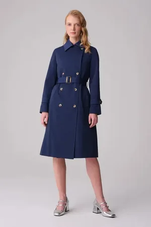 Gusto Womens Classic Trench Coat - - Size Large