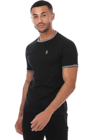 Luke 1977 Mens Looper Tipped Crew T-Shirt in Grey Cotton - Size X-Large