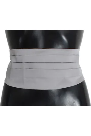 Dolce & Gabbana Mens Gray Waist Belt Silk Cummerbund - - Size Medium