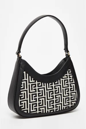 Quiz Womens Faux Leather Geometric Shoulder Bag material_Plastic - One Size