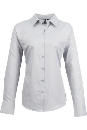 Premier Womens/Ladies Signature Oxford Long Sleeve Work Shirt - Size 16 UK