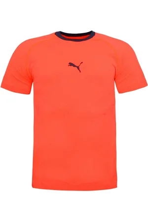 PUMA EvoTRG Mens EvoKnit Training Top Short Sleeve T-Shirt Fiery 655332 06 - Size X-Large