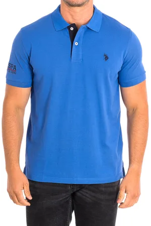 U.S. Polo Assn. Mens FOST Short Sleeve with contrast lapel collar 64783 man - Cotton - Size Medium
