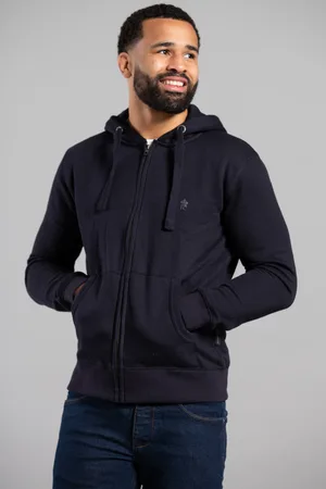French Connection Mens Cotton Blend Zip Hoody - Size 2XL