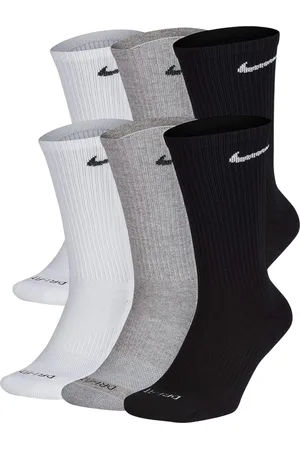 Nike Unisex Everyday Plus Cushioned Training Crew Socks (6 Pairs ) Cotton - Size Large