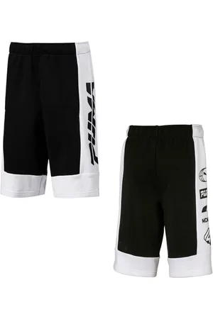 PUMA Kids Unisex Alpha /White Shorts - Size 5-6Y