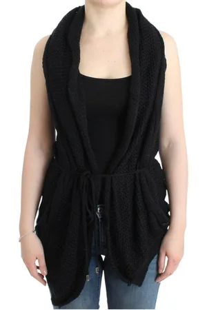 Costume National WoMens sleeveless knitted cardigan Silk - Size X-Small