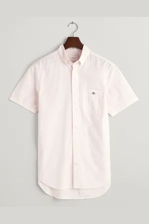 GANT Mens Regular Fit Short Sleeve Poplin Gingham Shirt - - Size X-Large