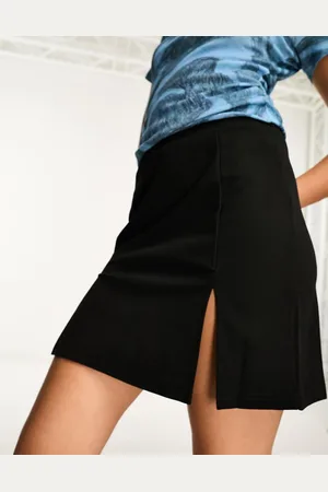 Noisy May Womens tailored high waisted mini skirt with slits in - Size X-Small