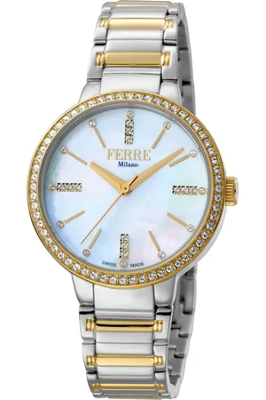Ferre FM1L084M0101 WoMens Champagne Dial Stainless Steel Watch - - One Size