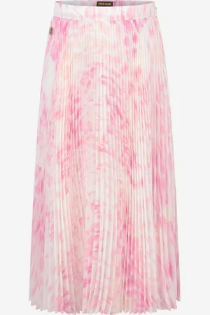 Roberto Cavalli Girls Leopard Print Pleated Skirt - - Size 6Y
