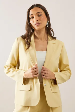 wallis Womens Petite Stripe Single Breasted Blazer - - Size 16 UK