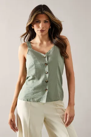 wallis Womens Button Through Cami Top - viscose - Size 16 UK