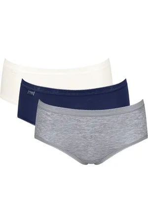 Sloggi Womens Basic+ Midi 3 Pack Briefs - Polyamide - Size Large