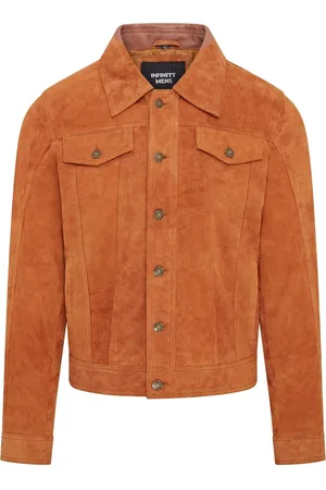 Infinity Mens Trucker Goat Suede Western Jeans Jacket - Yangon - - Size Large