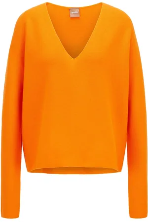 HUGO BOSS Womens C_Ferona Sweater in Cotton - Size 10 UK