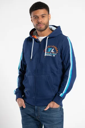 Tokyo Laundry Mens Zip-Through Printed Hoody - Size Large