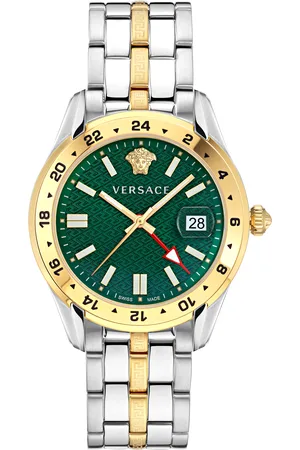 VERSACE Greca Time Gmt Mens Watch VE7C00623 Stainless Steel - One Size