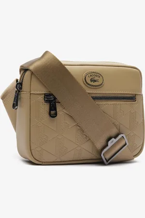 Lacoste Mens Accessories Nomogramme Reporter Bag in Beige - Calfskin - One Size
