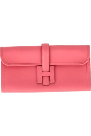 Hermès Pre-owned Womens Hermès Swift Jige Duo Clutch in Pink Leather - Sheepskin - One Size