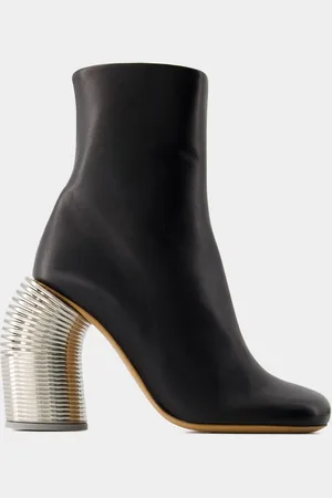 OFF-WHITE Womens Silver Spring Ankle Boots - Off White - Leather - / Leather (archived) - Size EU 36