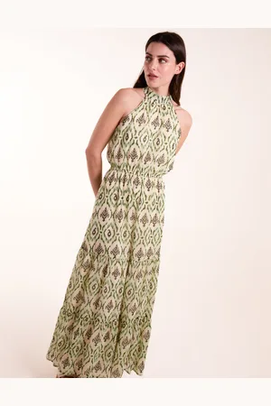 Blue Vanilla Womens Halter Neck Maxi Dress - - Size 8 UK