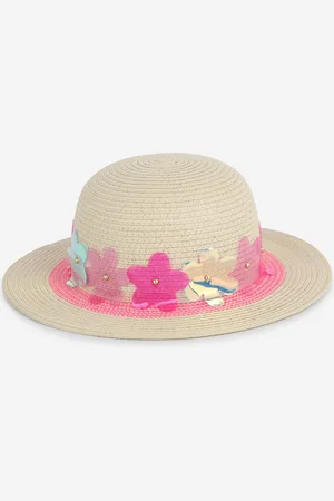 Billieblush Girls Flower Sun Hat in Beige - - Size 50 cm