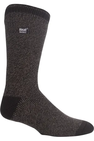 Heat Holders Mens Twist Patterned Thermal Socks - Nylon - Size UK 6-11