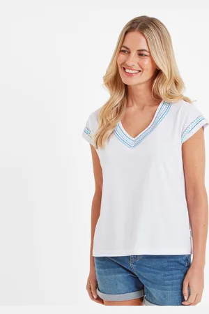 Tog 24 Rina Womens T-Shirt Optic Cotton - Size 16 UK