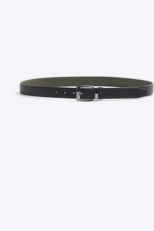 River Island Mens Belt Reversible Pebble - Size Large