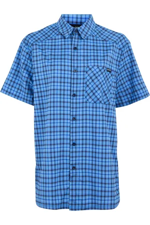 Regatta Mens Begarno Checked Short-Sleeved Shirt (Moonlight Denim/Navy) - - Size Medium