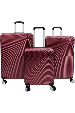 Infinity Unisex Hard Shell Suitcase Set 8 Wheel Luggage Case Travel Bags - One Size