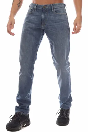 Emporio Armani Mens J06 Slim-Fit Washed Jeans in - Size 29W/34L