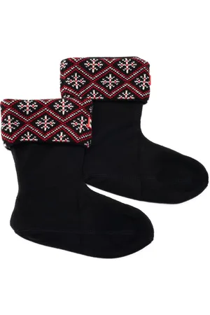 Hunter Womens Fairisle Short Welly Socks - - Size Medium
