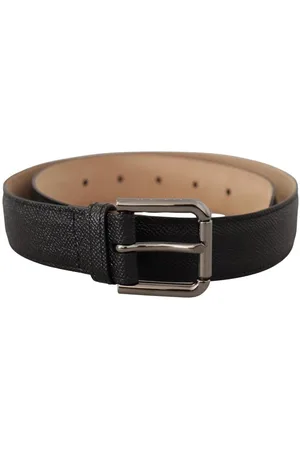 Dolce & Gabbana Mens Calf Leather Brown Backend Belt - Size 75 cm