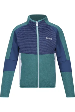Regatta Kids Unisex Childrens/Kids Oberon VII Marl Full Zip Fleece Jacket (Bristol Blue/Dusty Denim) - - Size 3-4Y