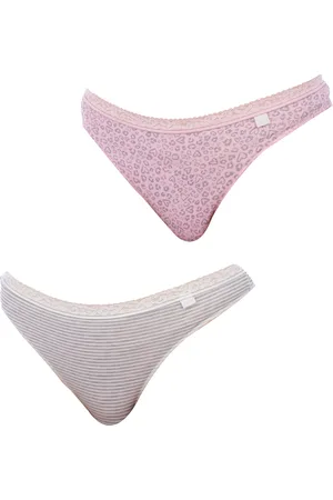 Janira Womens Pack of 2 Cotton Thongs 1031159 Women - - Size L/XL