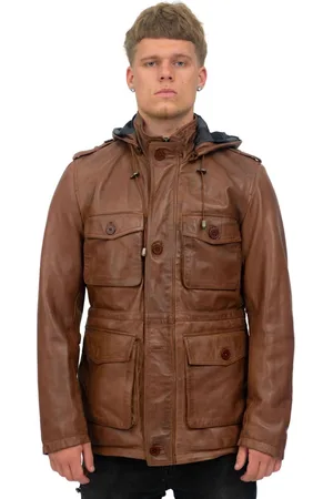 Infinity Mens Hooded Trench Coat-Medellin - - Size 2XL