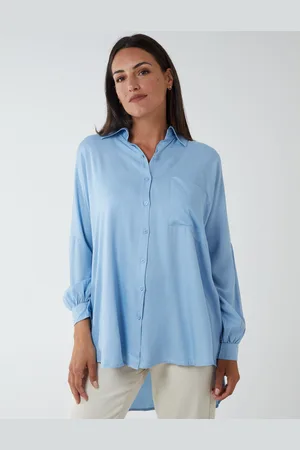 Blue Vanilla Womens ARIYAH - Oversized Shirt Lace - Size Medium/Large