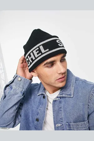 Herschel Mens Co Elmer logo beanie in heather - One Size