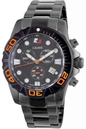 Calibre Mens Akron Swiss Made Movement Watch Stainless Steel Strap Dial - One Size