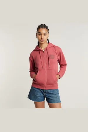 G-Star Womens G-Star RAW Chest Graphic Hooded Zip Thru Sweater - Cotton - Size X-Small