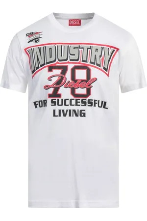 Diesel Mens 78 Industry Logo T-Shirt - Size Large