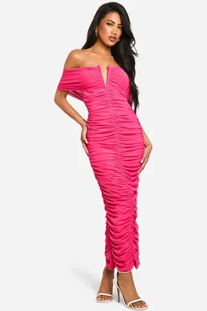 Boohoo Womens Premium Power Mesh Structured Midaxi Dress - - Size 10 UK