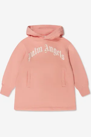 Palm Angels Girls Classic Logo Hooded Dress - - Size 12Y