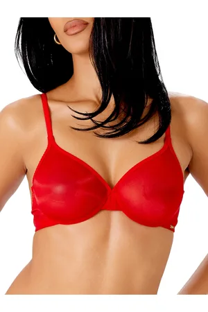 Gossard Womens Glossies Sheer Plunge Bra - Polyamide - Size 30DD