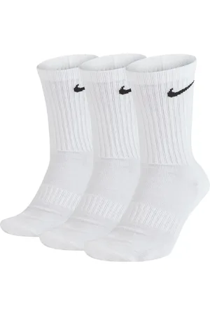 Nike Unisex Everyday Cushion Crew Training Socks (3 Pairs) in Cotton - Size Large