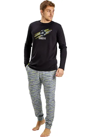 Munich Mens Long Sleeve Winter Pajamas MUDP0451 - - Size 2XL