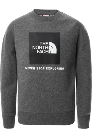 The North Face Childrens Unisex Youth Box Crew Sweatshirt in Cotton - Size X-Small
